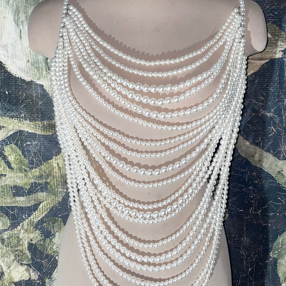 Current Air Pearl Beaded Body Chain - Picture 2 of 2